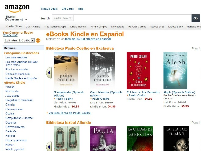 La tienda de libros de Amazon ya habla espanol