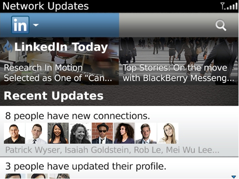 LinkedIn para BlackBerry