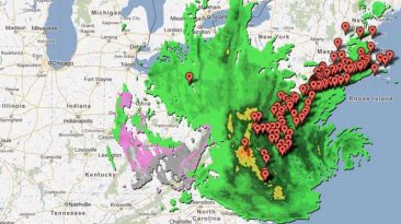 Mapa del Huracán Sandy