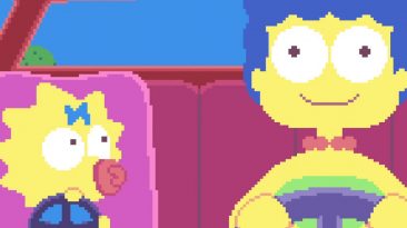 couch gag de los simpsons en 8-bit