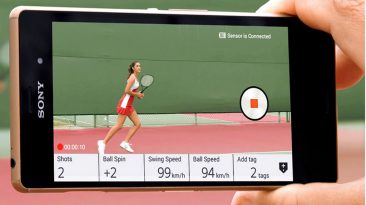 Sensor inteligente de tennis de Sony.