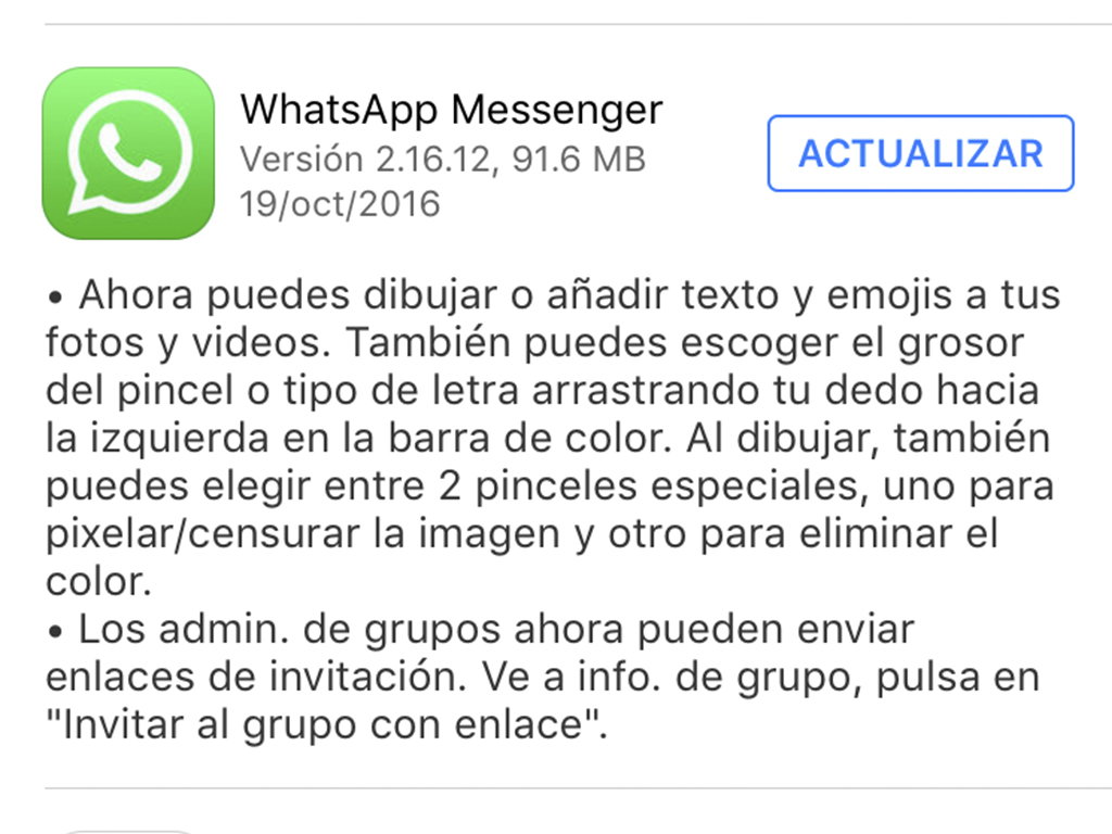 Whatsapp Se Actualiza Para Iphone • Enterco 8222