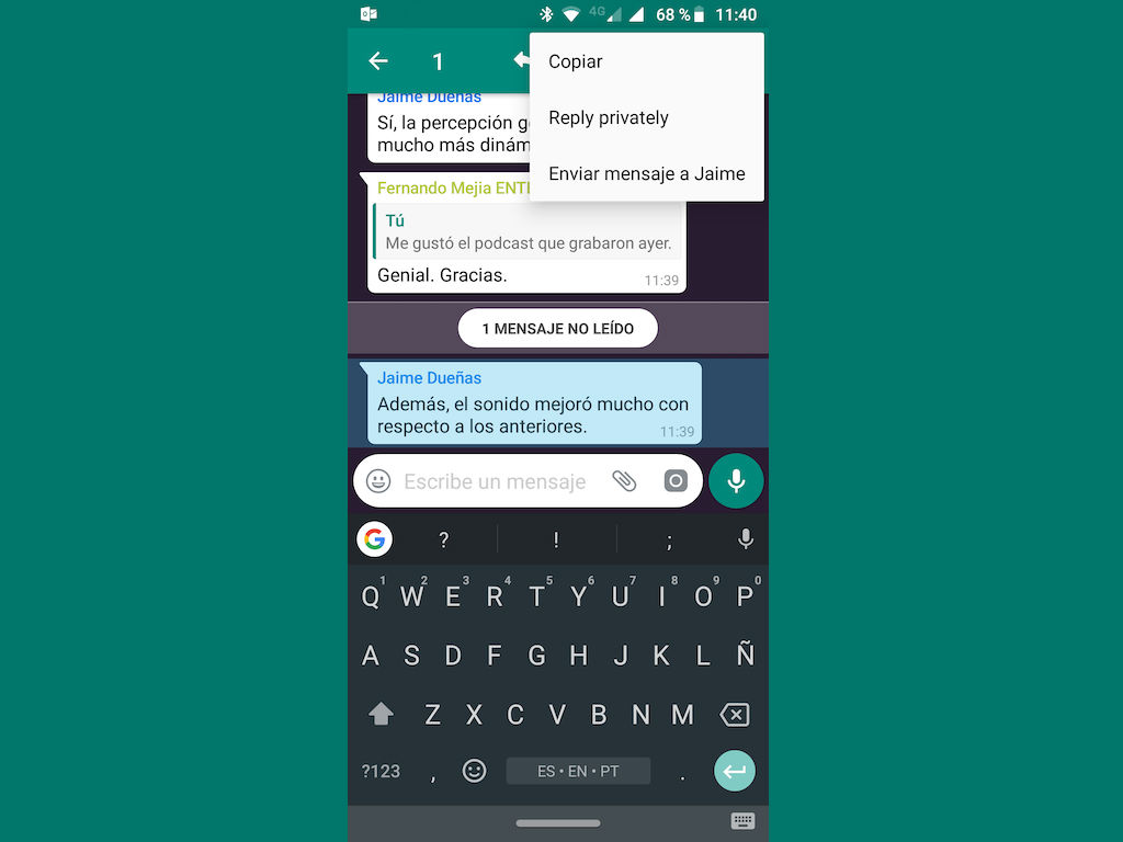 Responde Privadamente A Mensajes Grupales En WhatsApp Para Android ...