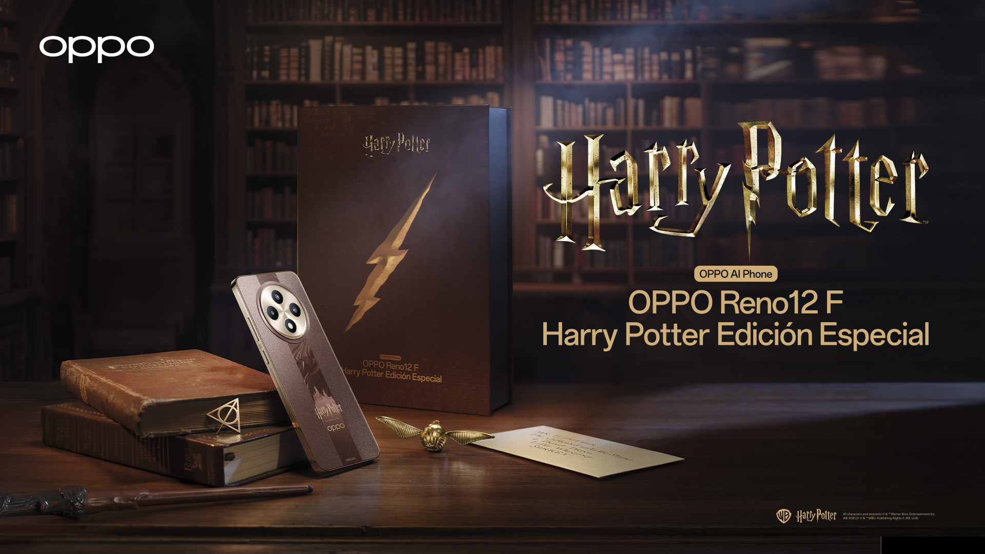 El Oppo Reno12 F 5G edición Harry Potter llegó a Colombia (viene con varita mágica): ¿cuánto cuesta?