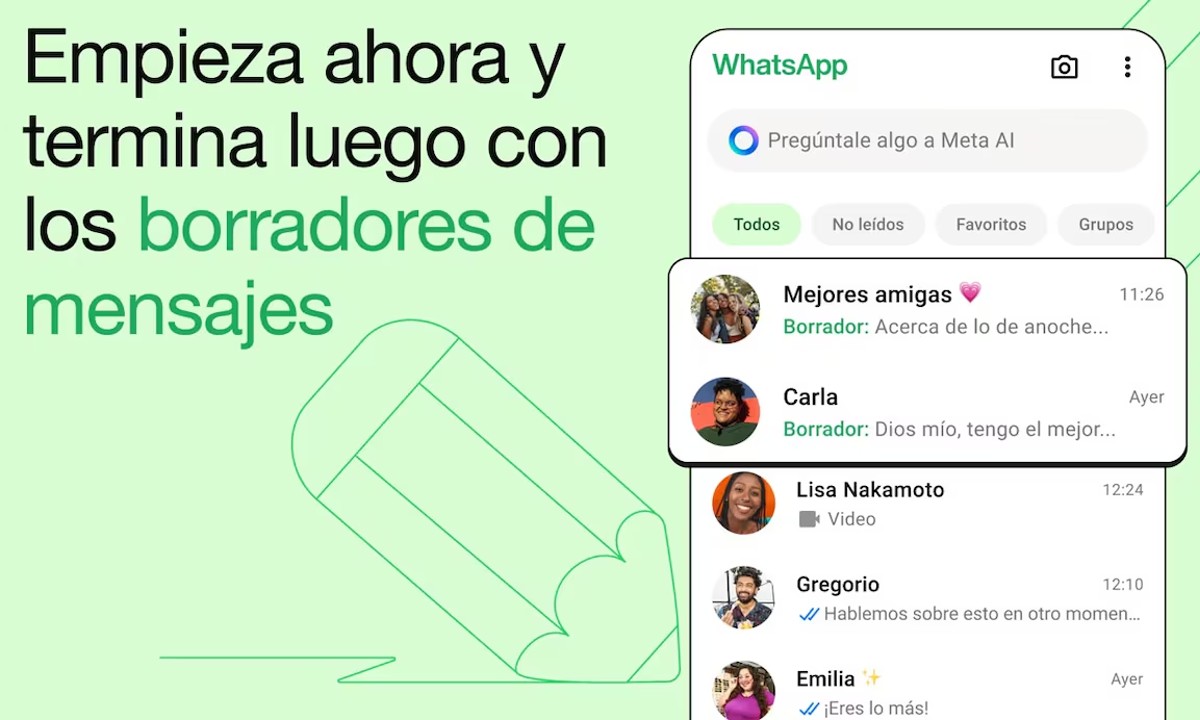 Llegaron los borradores de WhatsApp, ¿para qué sirve la nueva función?